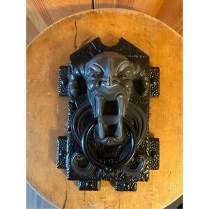 Vintage Halloween Paper Magic Gargoyle Demon Devil Door Knocker Lights & Sound (